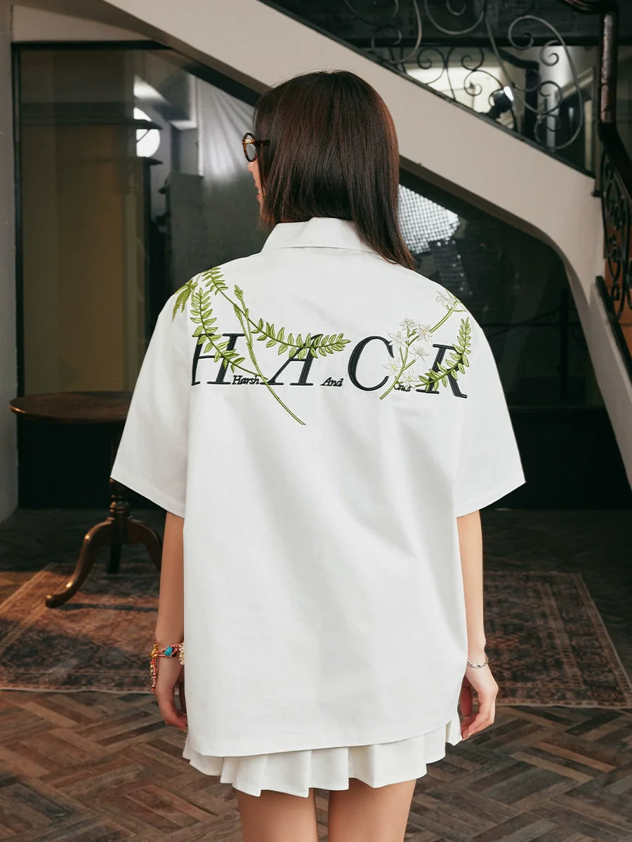 Harsh and Cruel Floral Embroidered Cuban Shirt