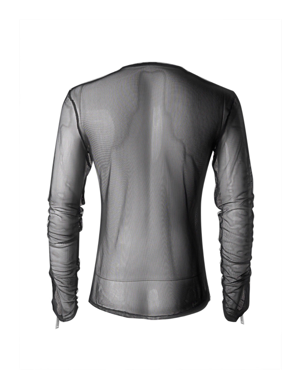 KARMANISTIC Mesh Half Zip Long Sleeve Tee