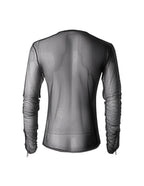 KARMANISTIC Mesh Half Zip Long Sleeve Tee