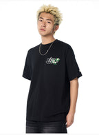 AFGK Flower Embroidered Logo Print Tee