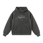 JHYQ RANDOM Letter Print Studded Hoodie