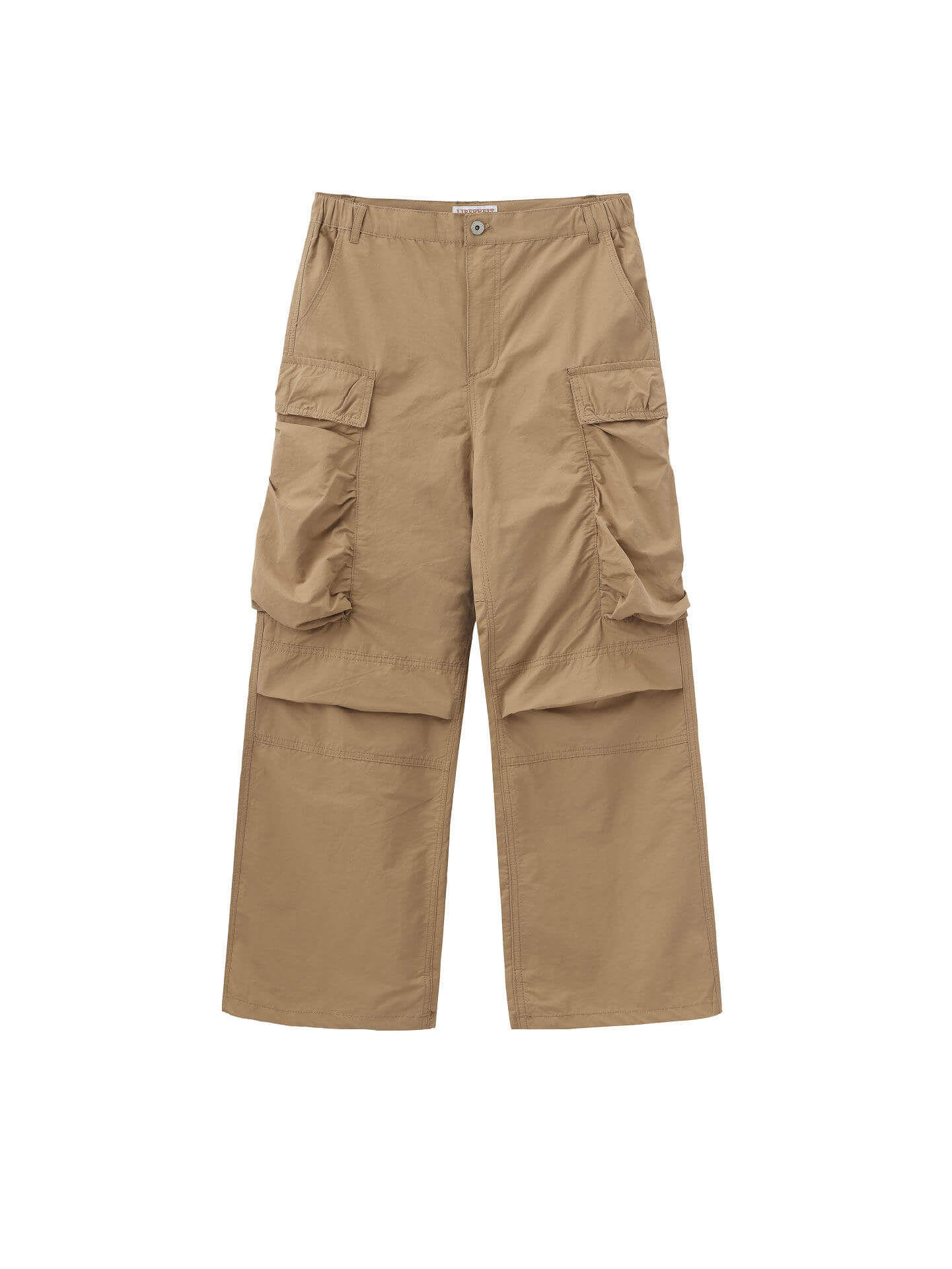 LIBERAFIT Dyed Nylon Pleated Flap Pocket Baggy Cargo Pants