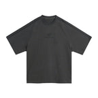 JHYQ Striped Shoulder Logo Printing Tee