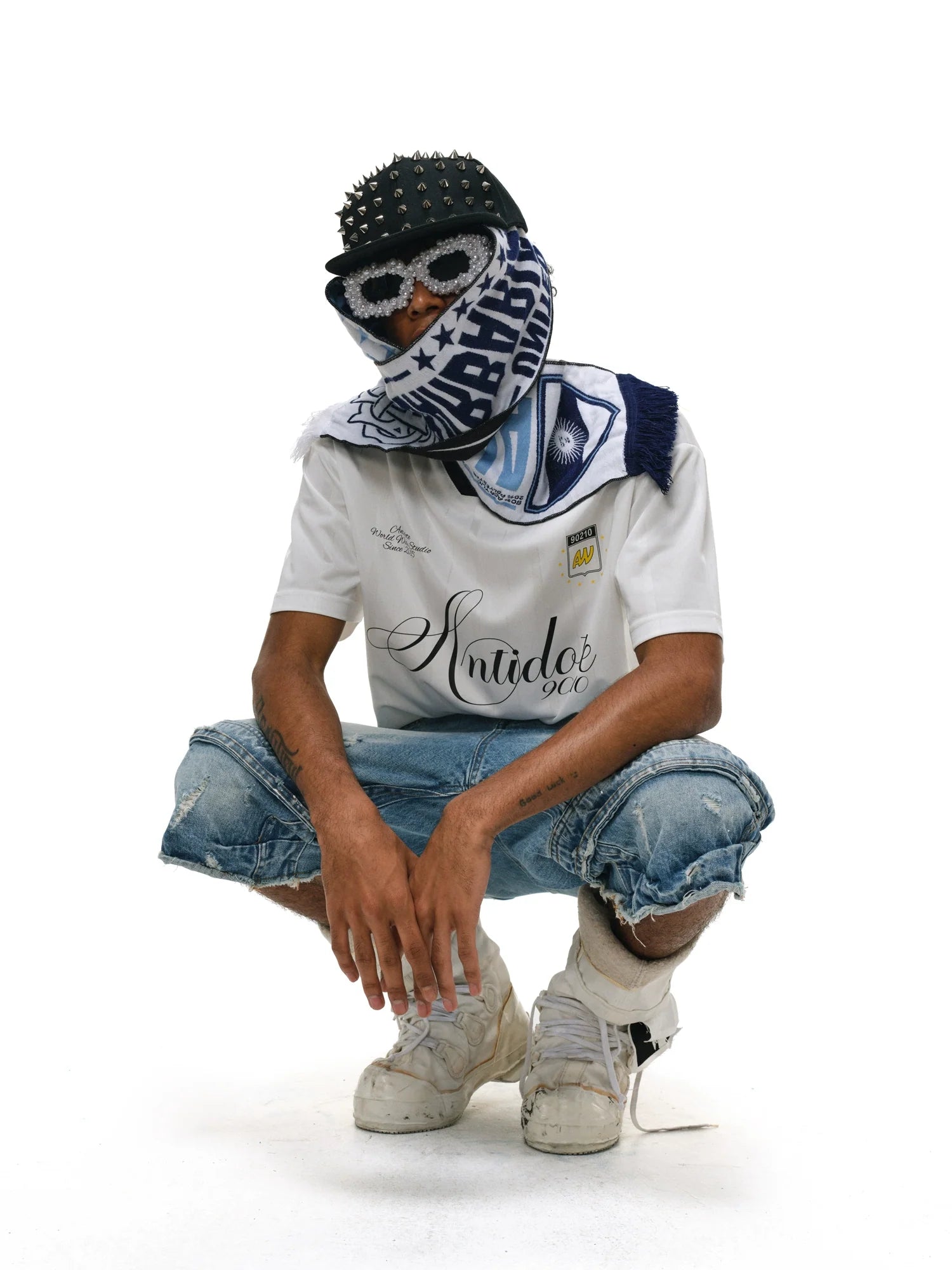 ANTIDOTE Striped Jersey Polo