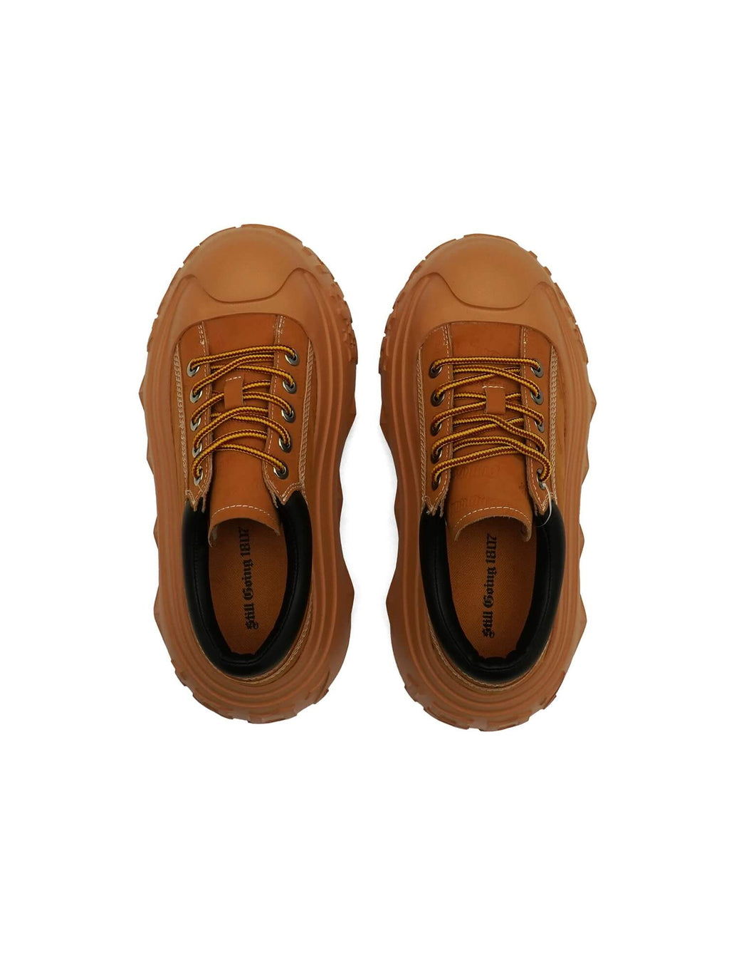 1807 INF-008 Gothic Lace Up Nubuck Leather Chunky Sneakers