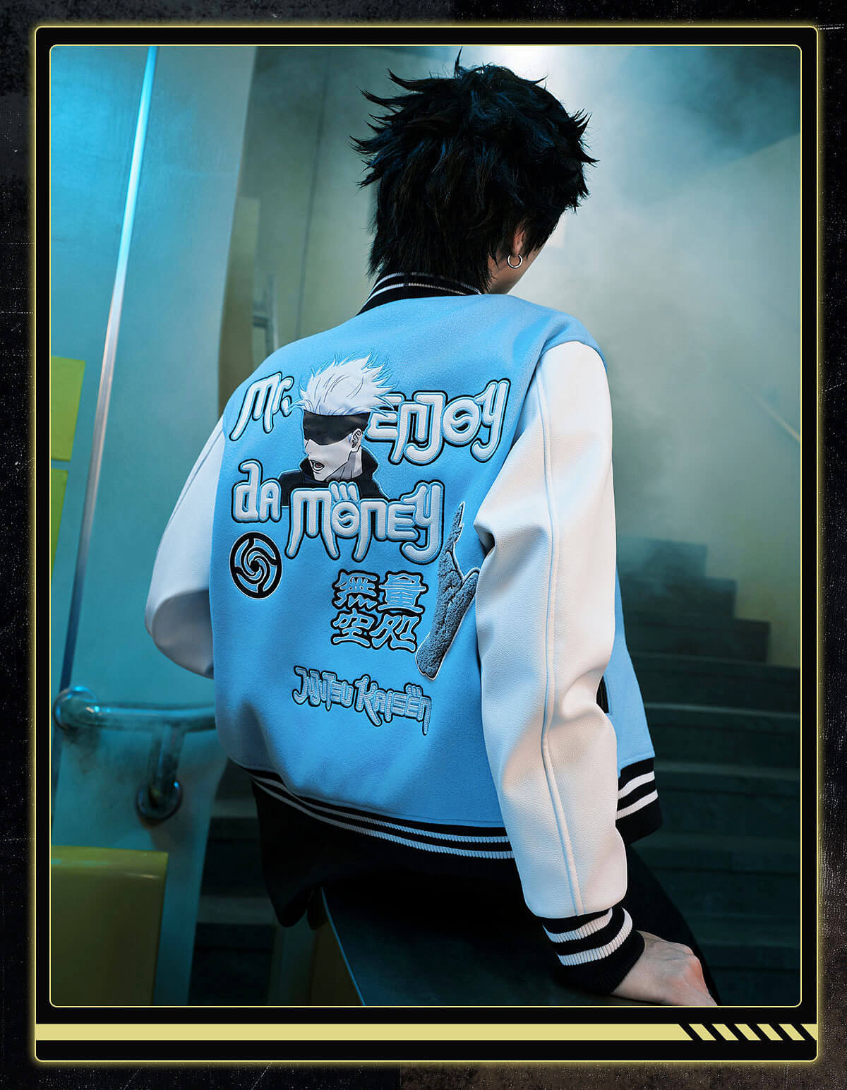 MEDM × Jujutsu Kaisen Character Patch Varsity Jacket