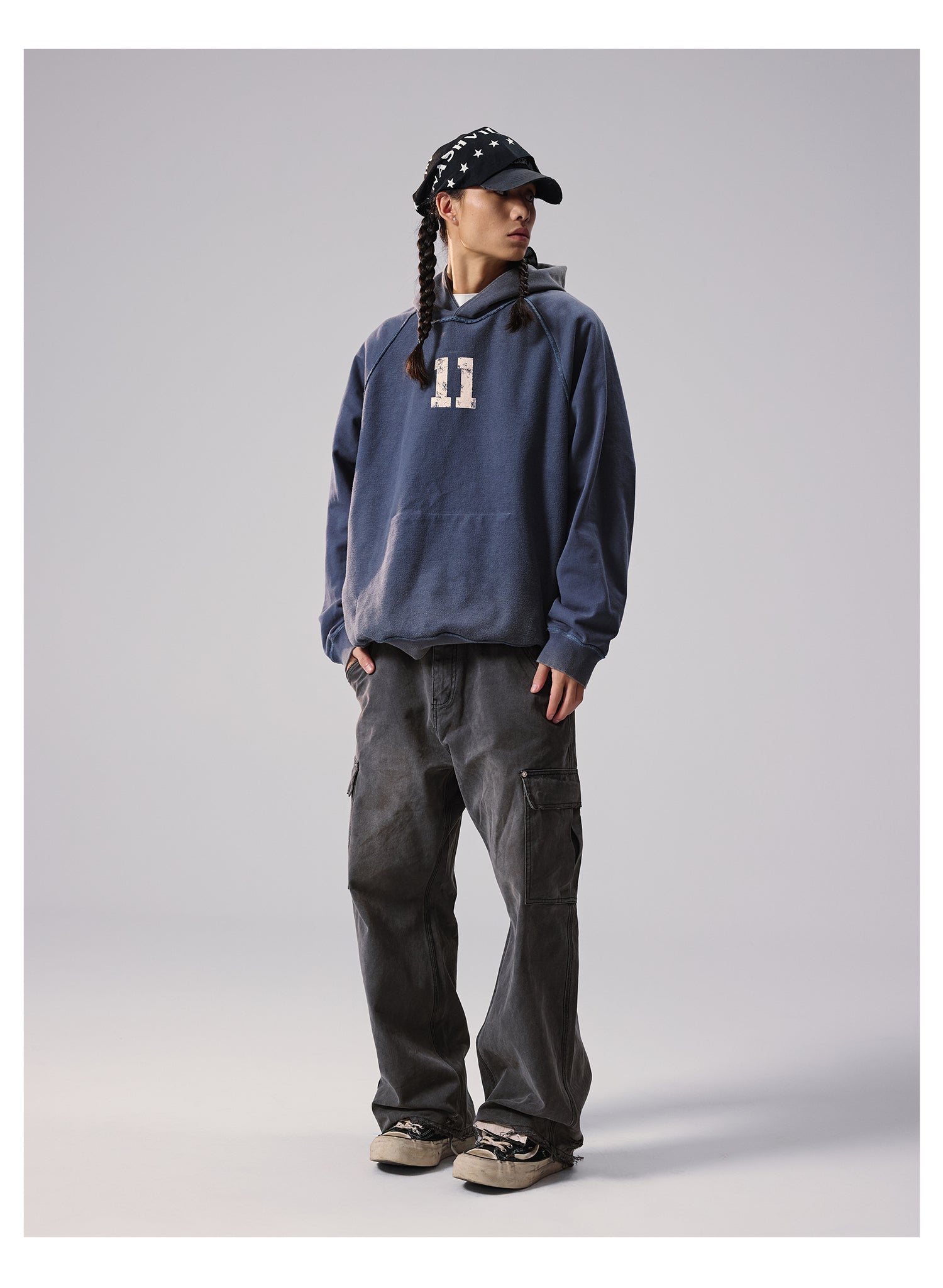 Remedy Washed Reversible Raglan Hoodie