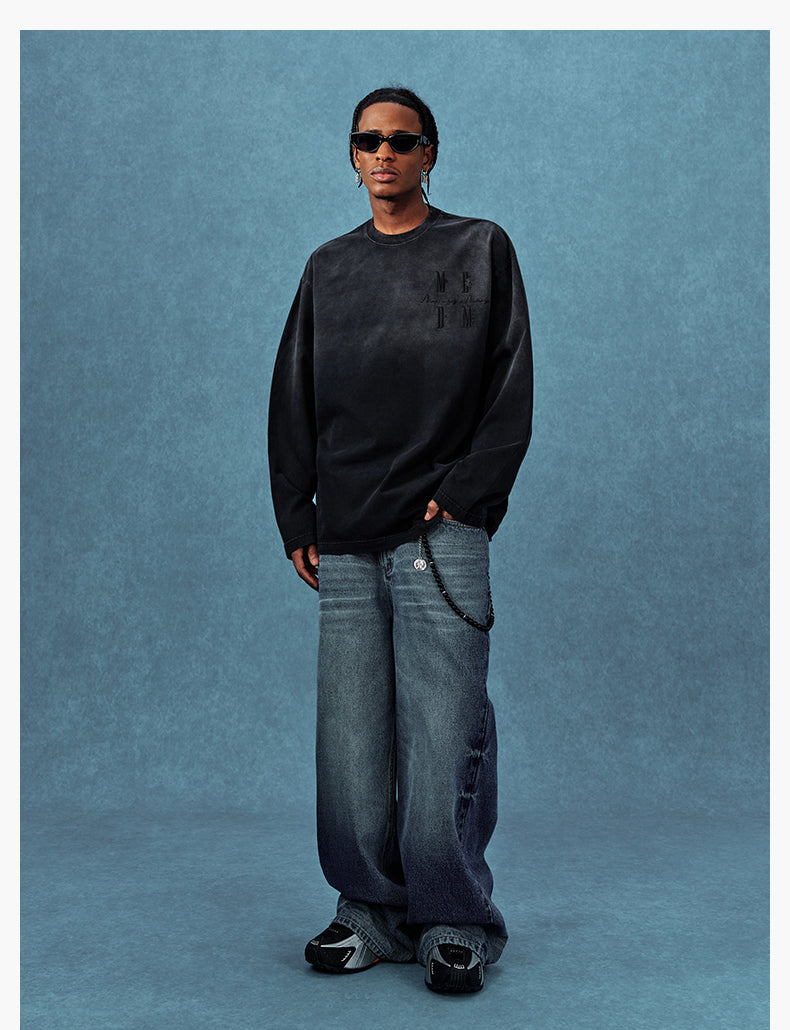 MEDM Gradient Washed Long Sleeve Tee