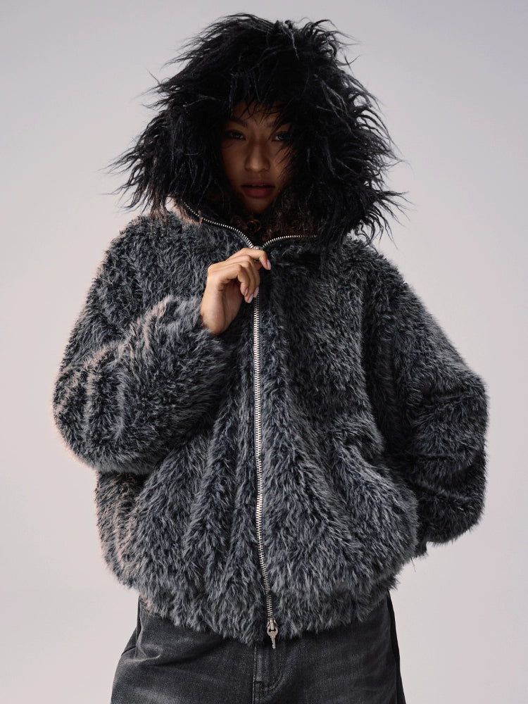 Remedy Faux Fur Mohawk Hooded Jacket