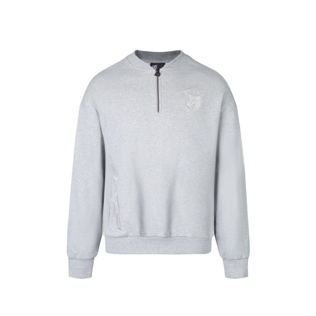 S45 Half Zip Logo Embroidered Sweatshirt
