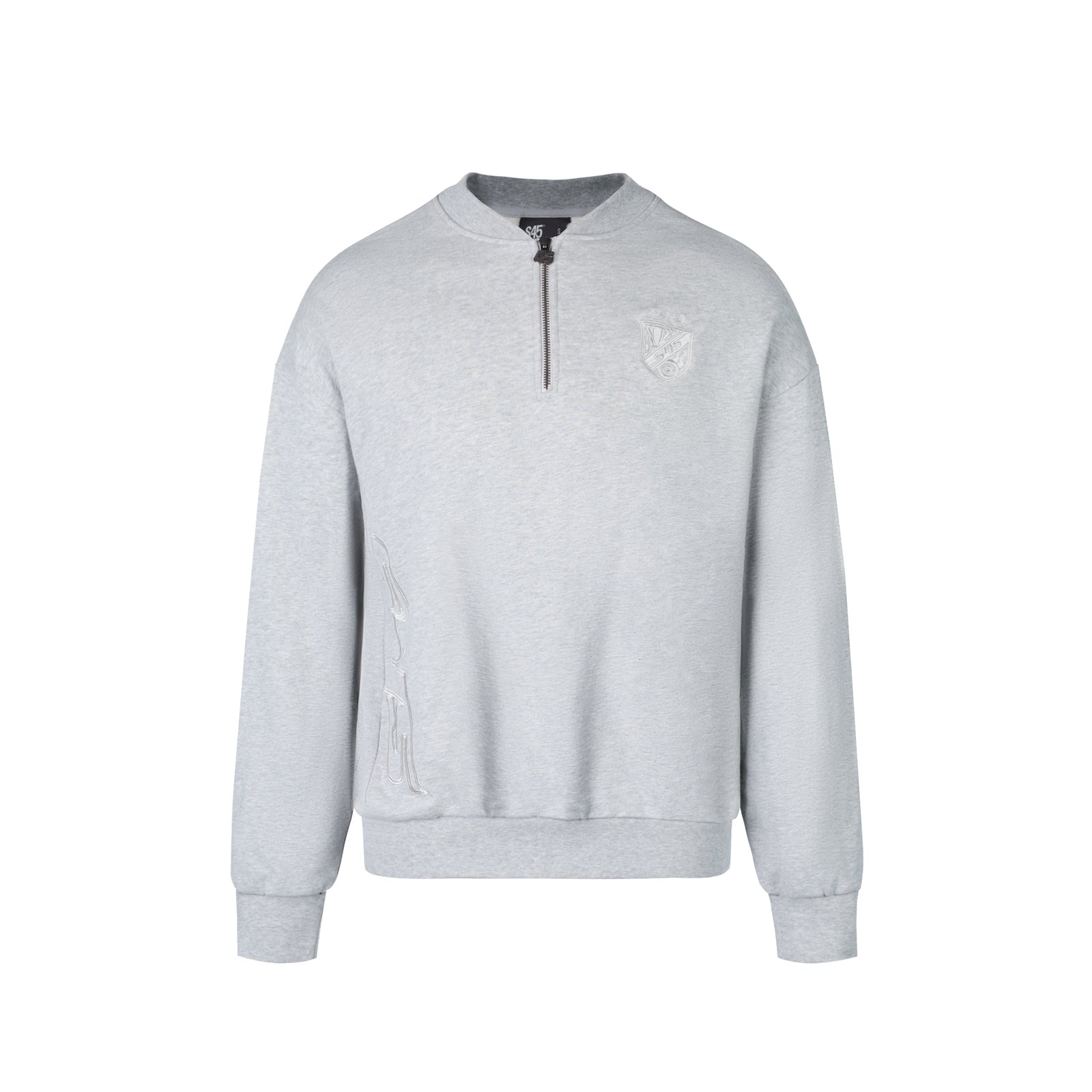 S45 Half Zip Logo Embroidered Sweatshirt
