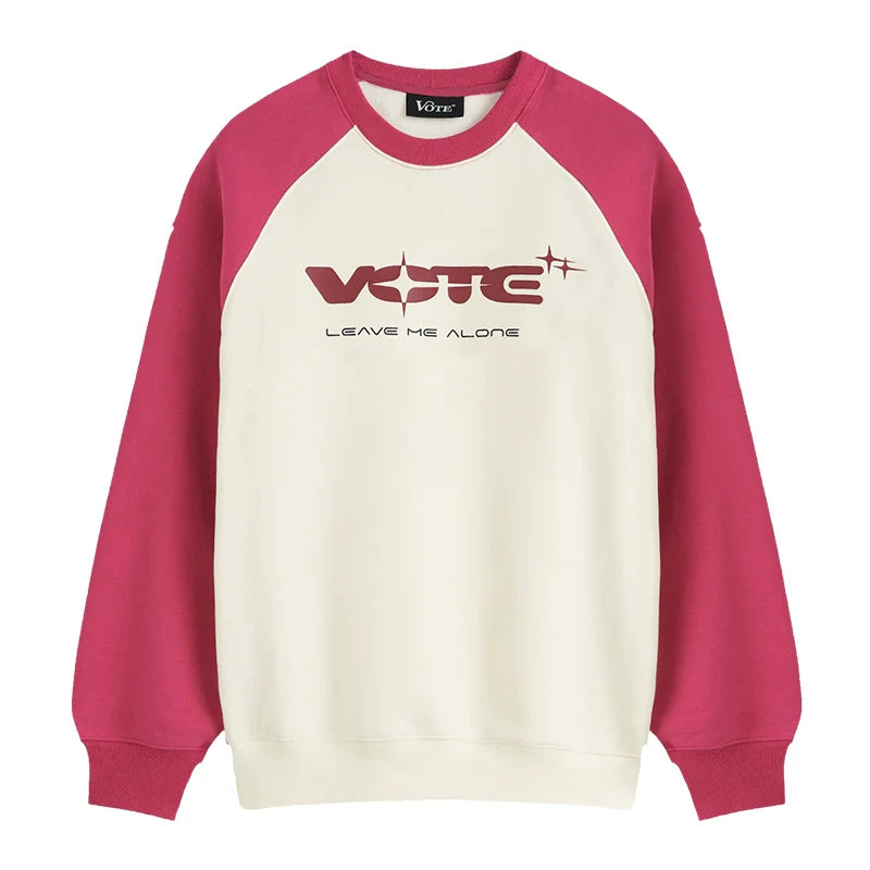 VOTE Star Logo & Contrast Color Sweatshirt