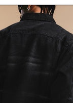 1807 Cat Whiskers Washed Black Denim Jacket