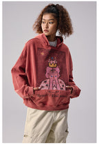 Remedy Washed Distressed Print Hoodie