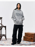 MEDM Ethnic Flower Embroidered Hoodie