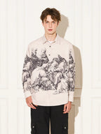 EMPTY REFERENCE Saint Son Print Long Sleeve Shirt