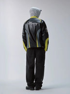 F2CE Color Block PU Leather Racing Jacket