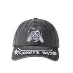 NOVACAM Washed Black Spoof Embroidery Dad Hat