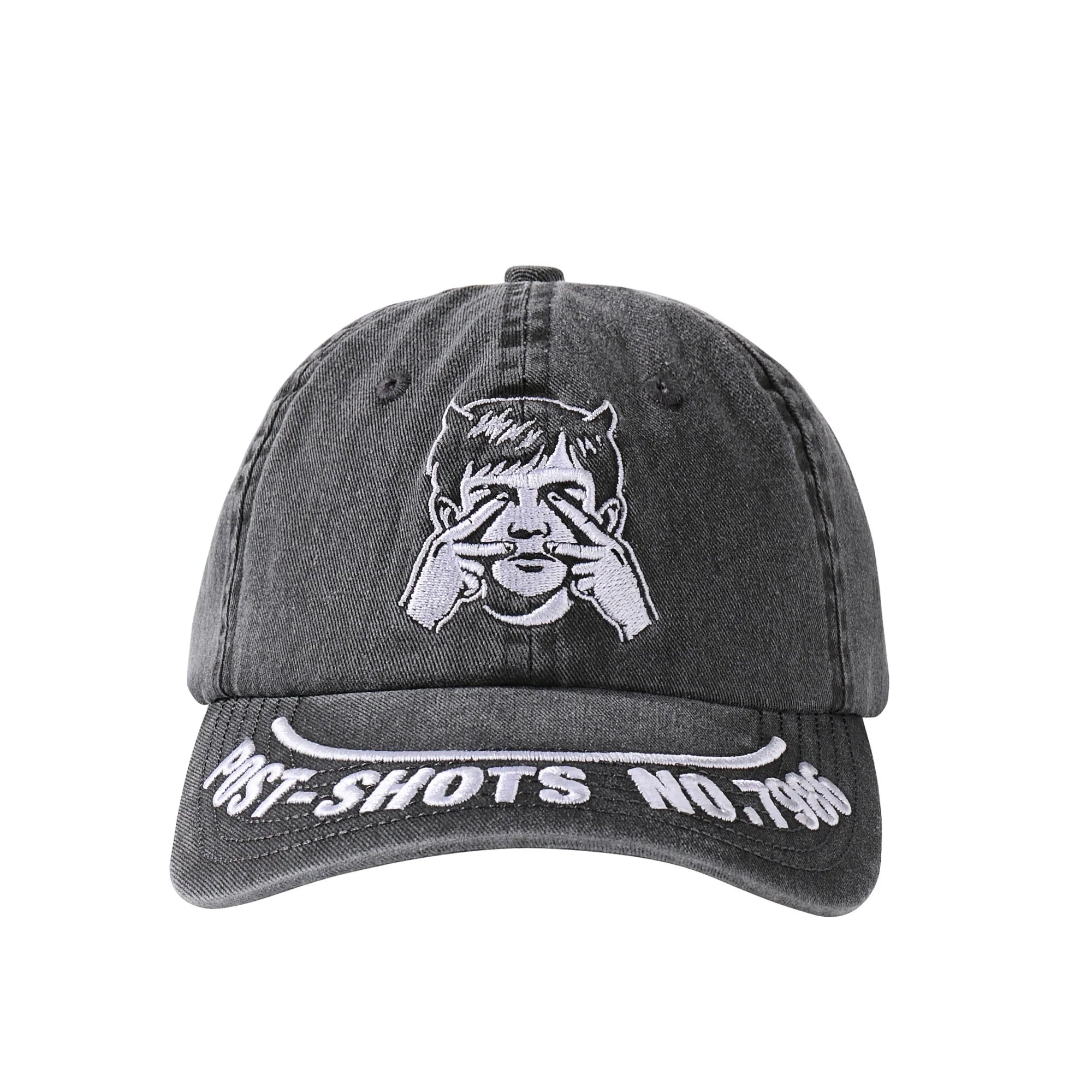 NOVACAM Washed Black Spoof Embroidery Dad Hat