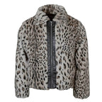 TGFCLUB Leopard Printed Faux Fur Jacket