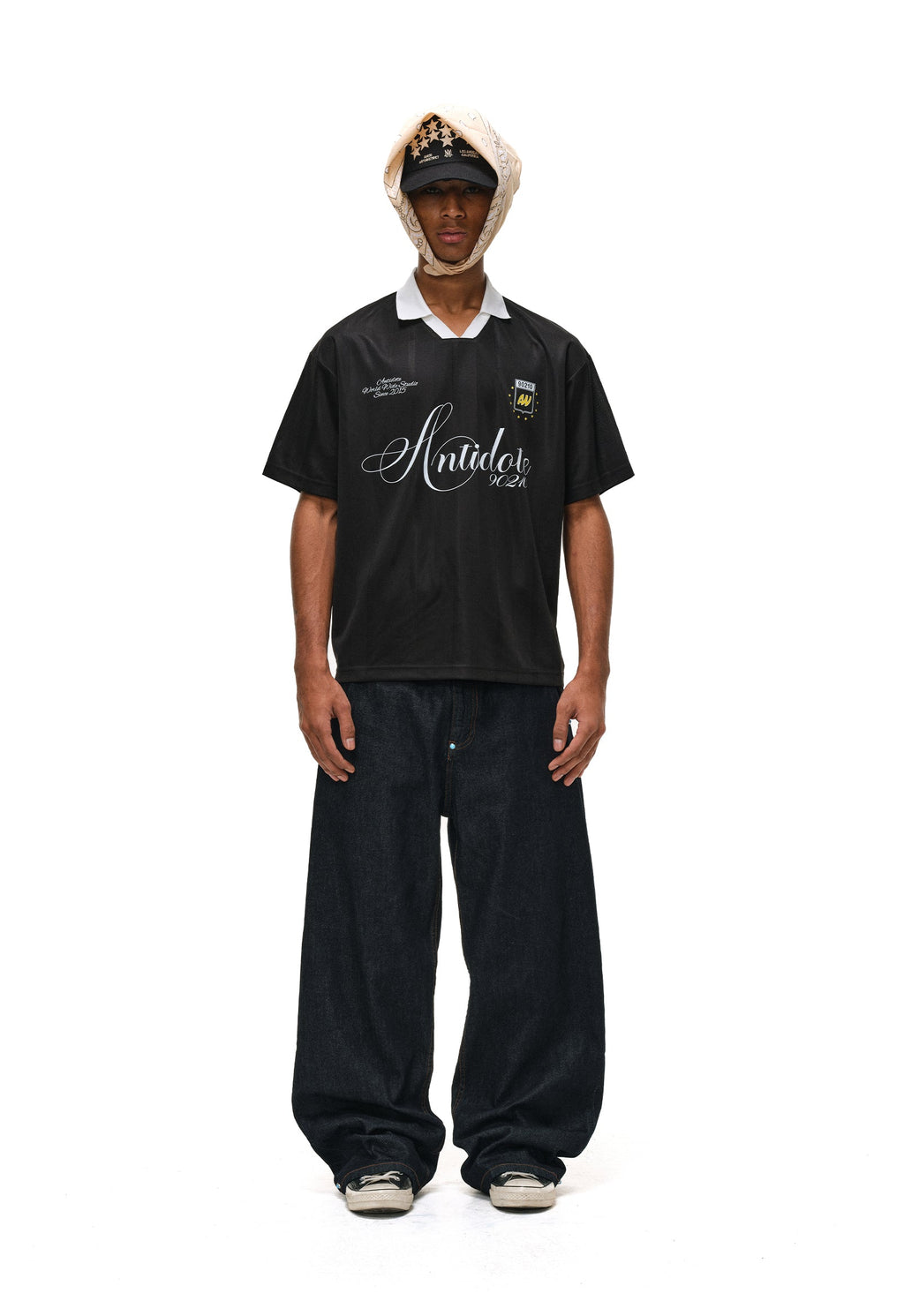 ANTIDOTE Striped Jersey Polo