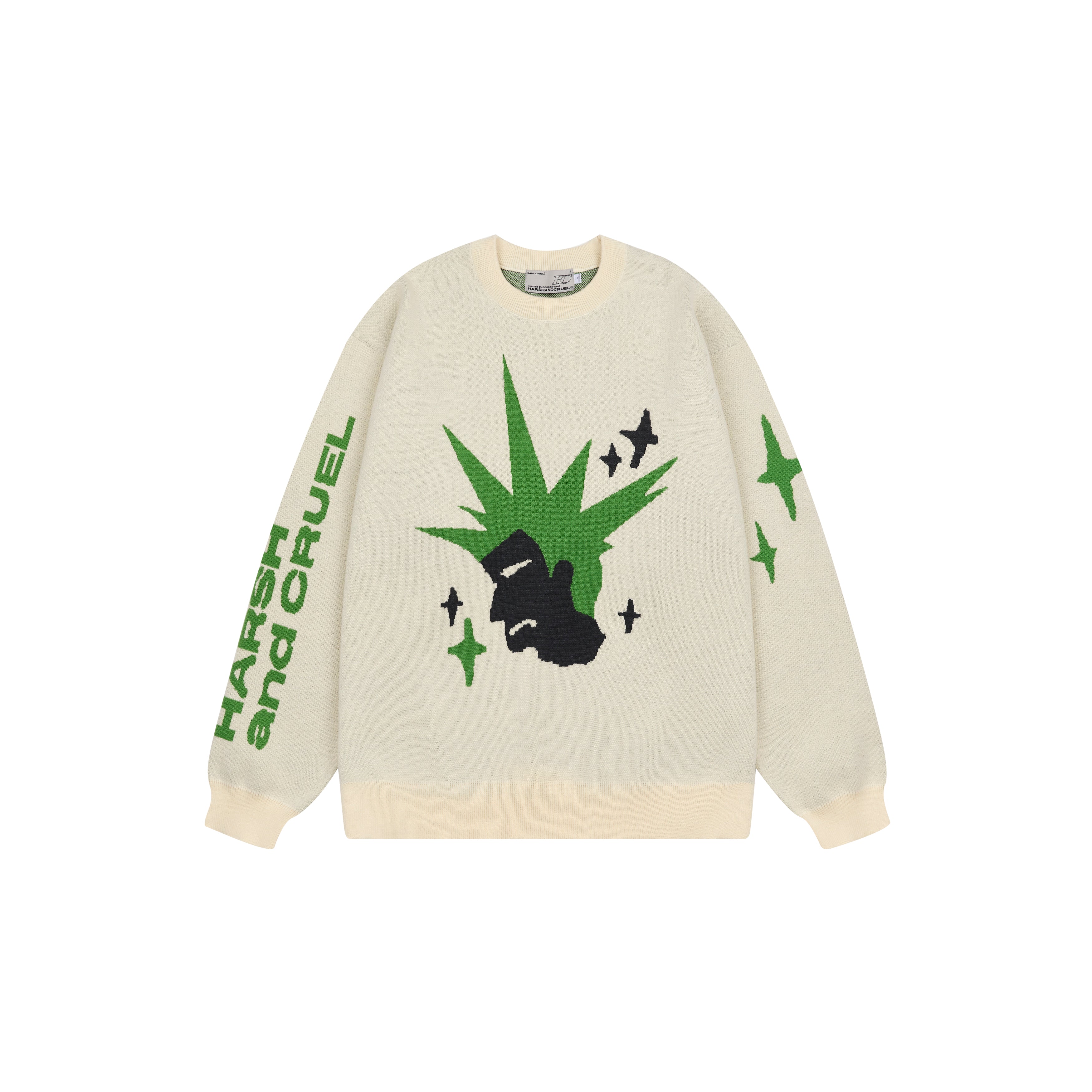 Harsh and Cruel Punk Head Knit Sweater
