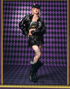 MEDM × JOJO PU Leather Biker Jacket