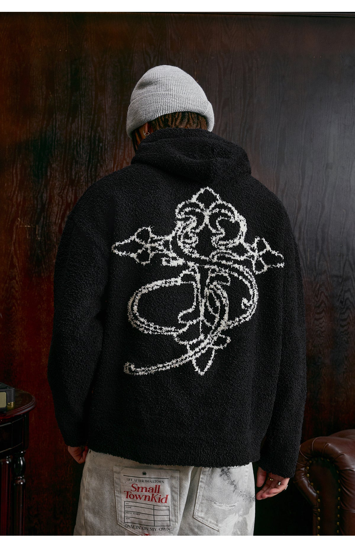 Small Town Kid Cross Logo Fleece Hoodie