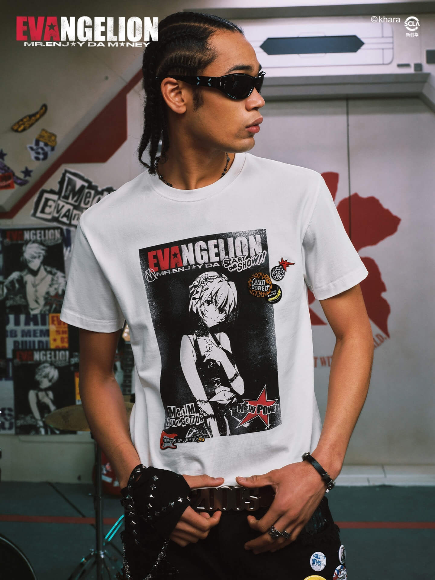 MEDM x EVA NEVER END Vintage Character Poster Print Tee