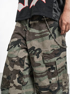 F3F Select Multi Pocket Camouflage Baggy Shorts