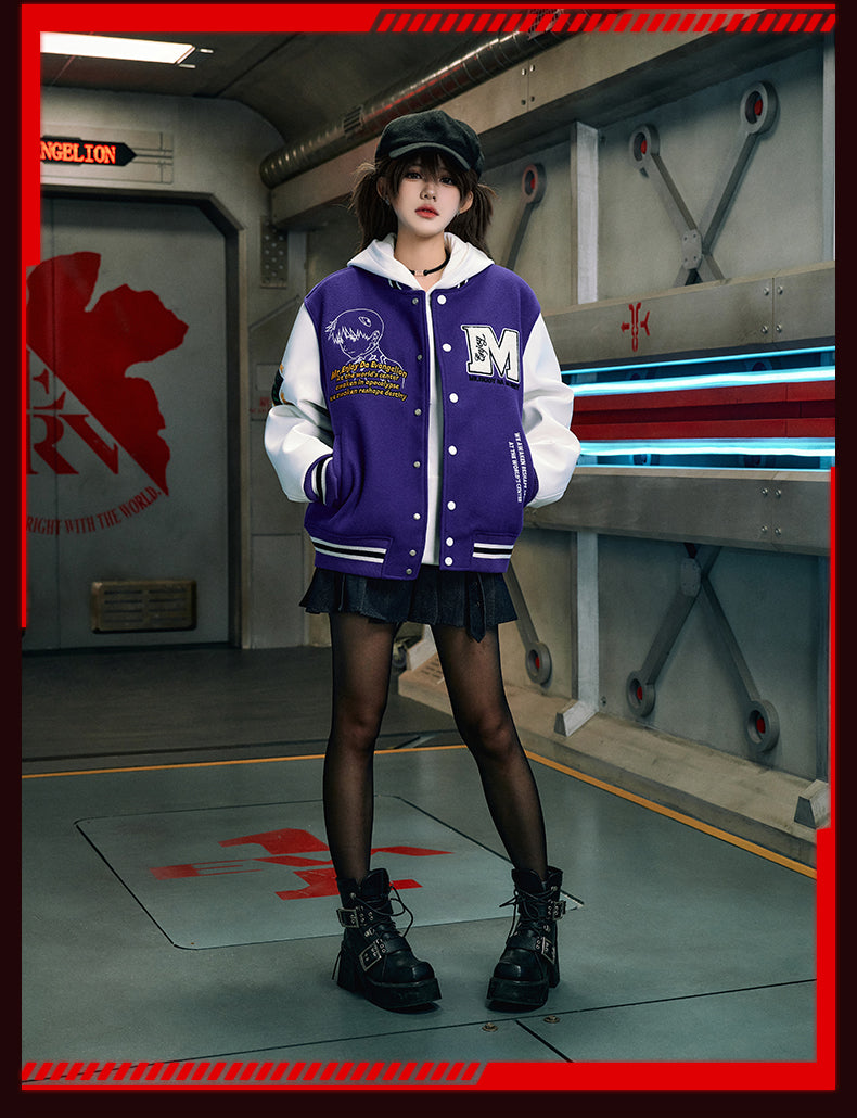 MEDM x EVA Unit-00, Unit-01, Mark.06 Leather Varsity Jacket