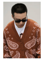 VOTE Paisley Knitted Cardigan
