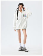 MEDM Big M Plush Wire Frame Zip Up Hoodie