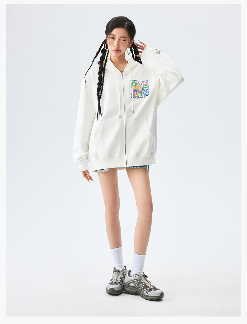 MEDM Big M Plush Wire Frame Zip Up Hoodie