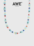 AWE Blue Waves Turquoise Beaded Necklace