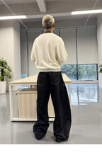 STEEPC Magnetic Button Scimitar Jeans