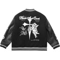 Harsh and Cruel Cross Angel Embroidered Varsity Jacket