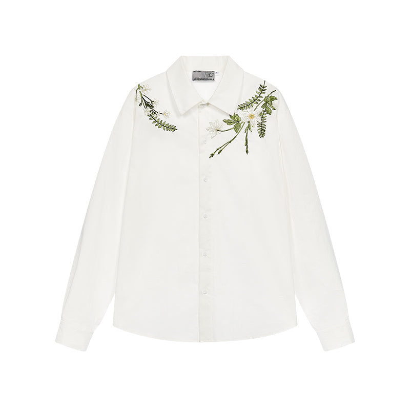 Harsh and Cruel Floral Embroidered Long Sleeve Shirt