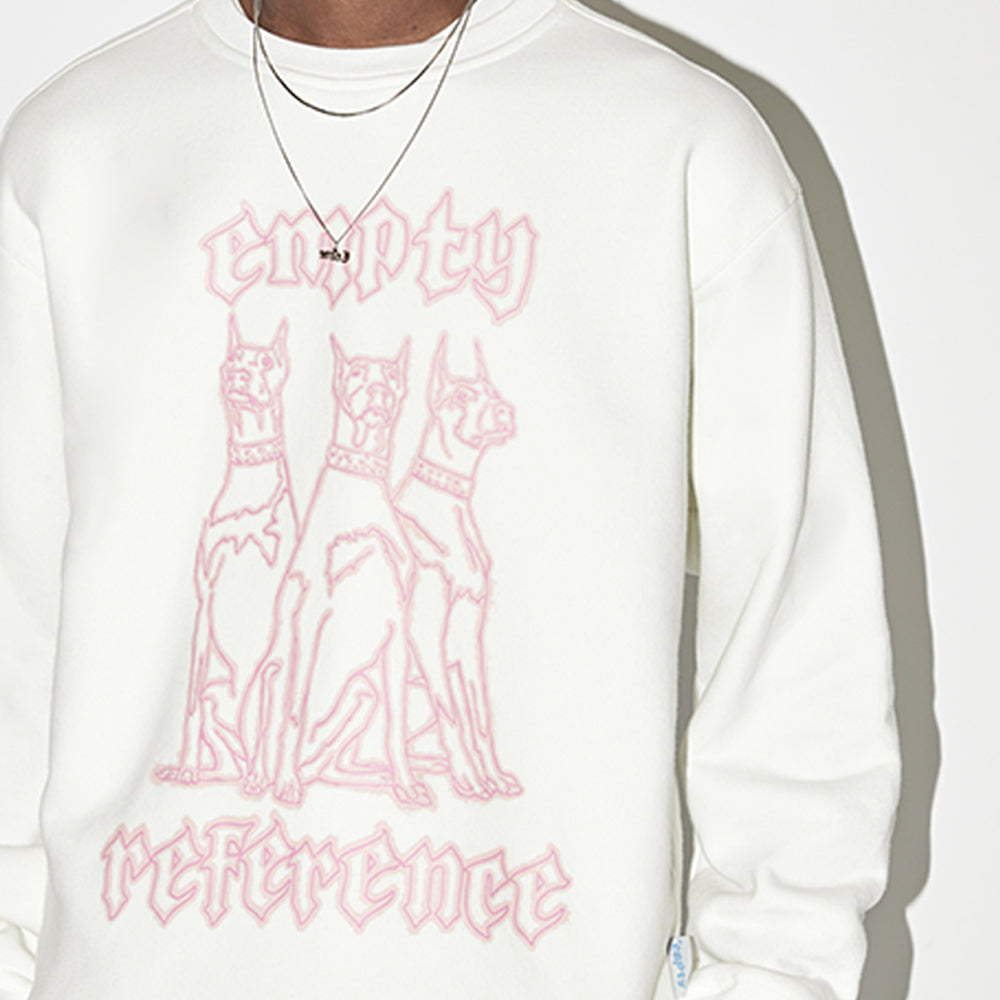 EMPTY REFERENCE Neon Doberman Dog Print Sweatshirts