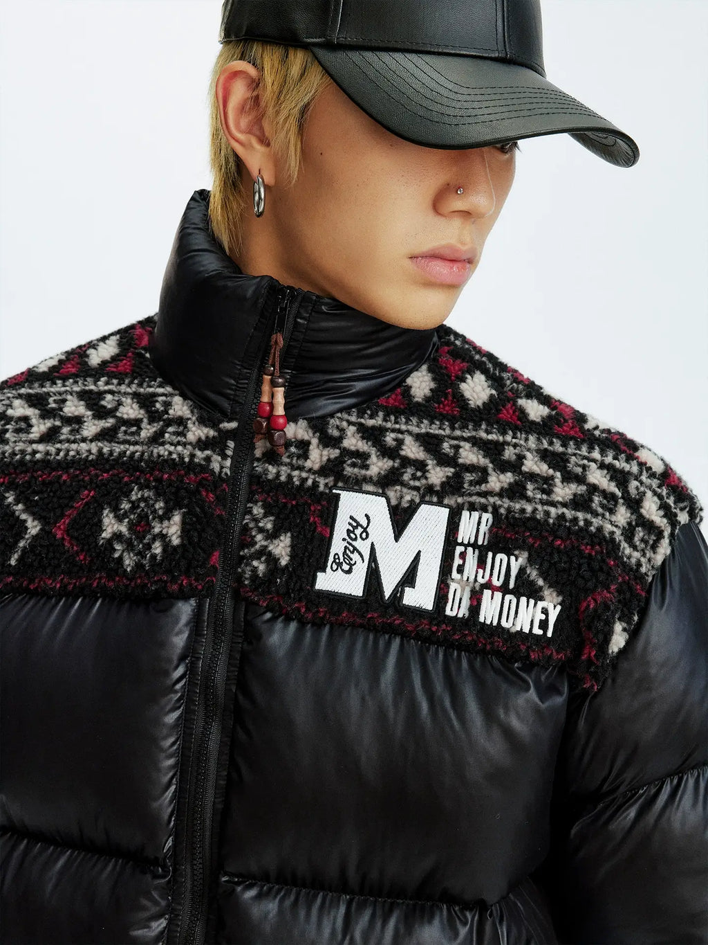MEDM Ethnic Patchwork Puffer Jacket