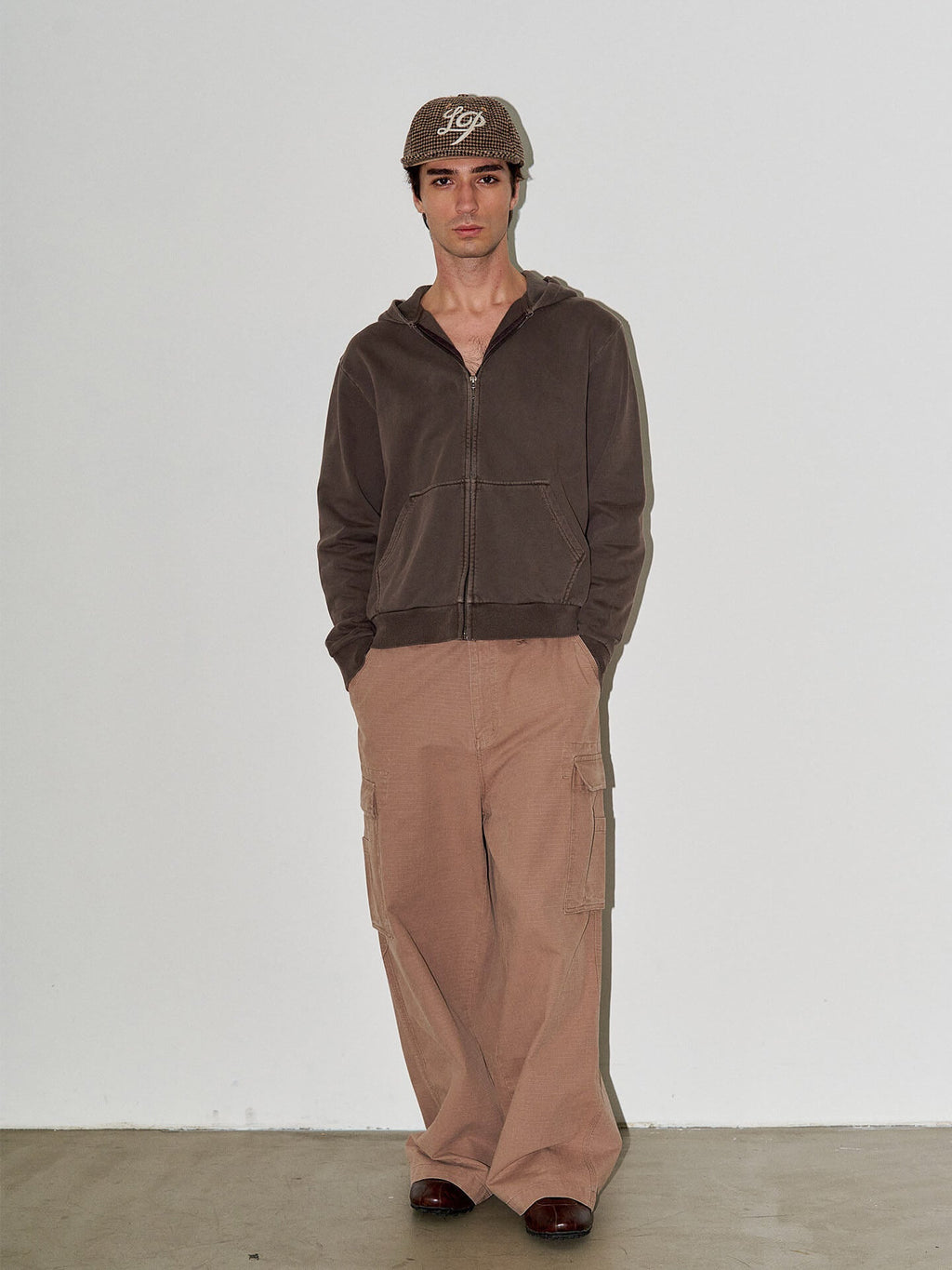 LIBERAFIT Vintage Dyed Zip Up Hoodie