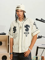 Small Town Kid Striped Baseball Shirt