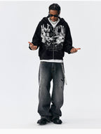 MEDM Angel Patch Zip Up Hoodie