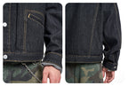 F3F Select Orange Stitching Black Denim Jacket