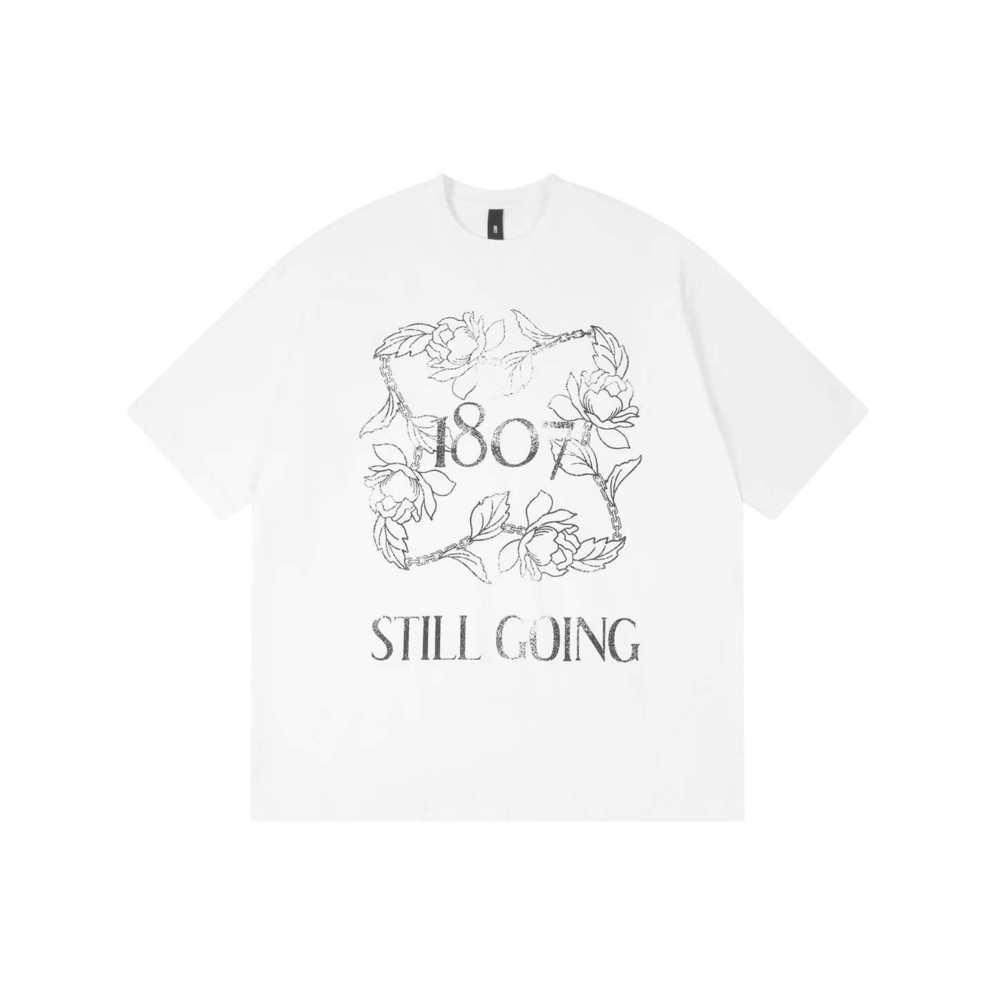 1807 Vintage Floral Chain Logo Print Short Sleeve Tee