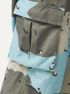 EMPTY REFERENCE Blue Camouflage Work Cargo Pants
