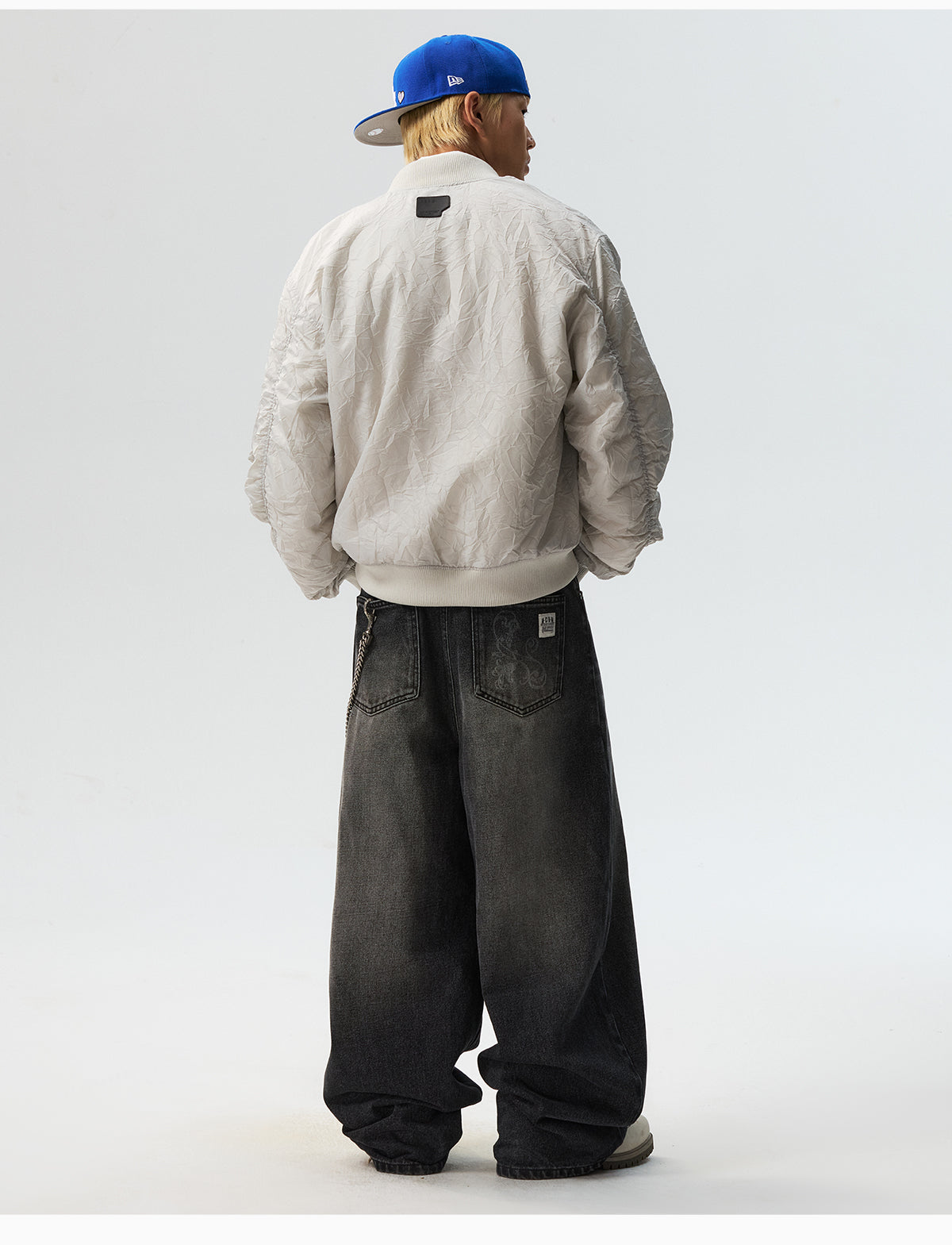 MEDM Crinkled Nylon MA-1 Bomber Jacket