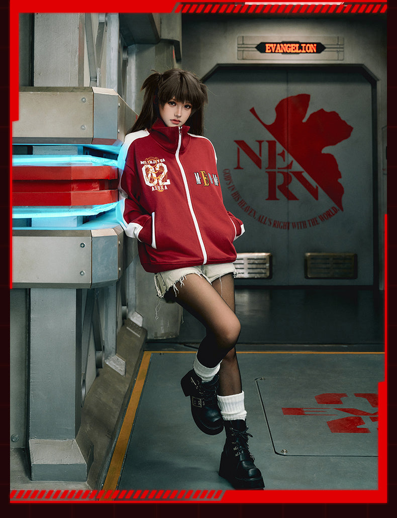 MEDM x EVA Line Art Body Contrast Color Track Jacket