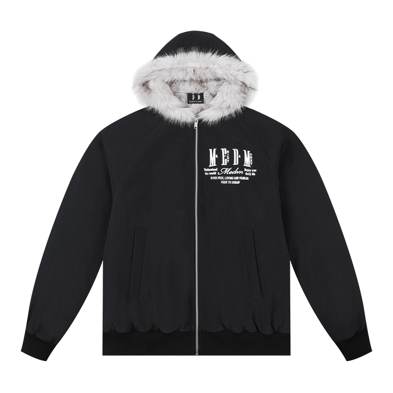 MEDM Fur-Lined Hooded Jacket