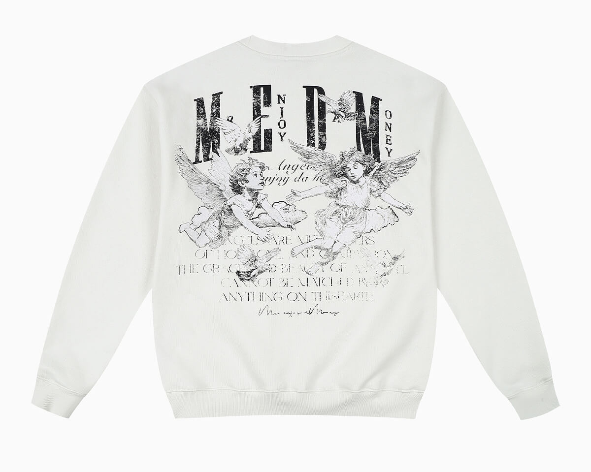 MEDM Angel Print Patch Sweatshirt